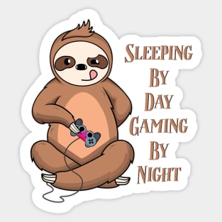 Sleeping By Day Gaming By Night Sticker